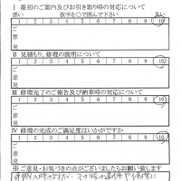 多摩で板金をしたお客様の声