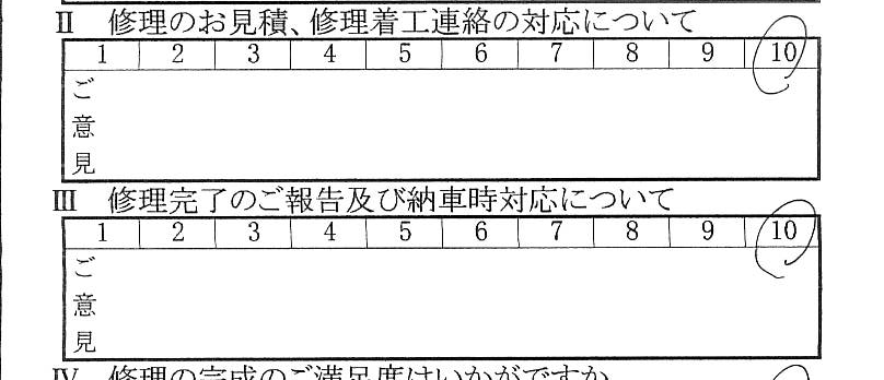 八王子で板金をしたお客様の声