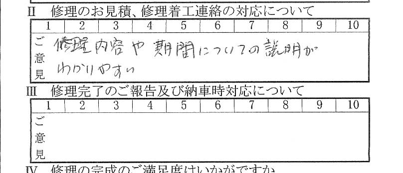 多摩で板金をしたお客様の声